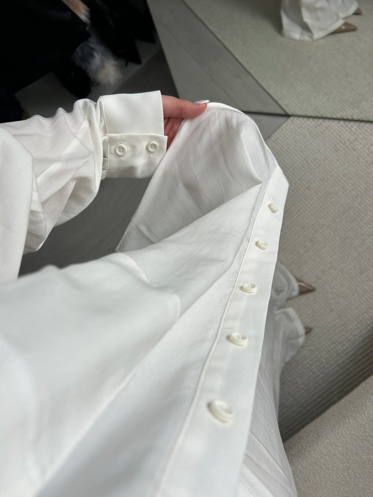 Lal Beyaz Gömlek Pantolon Takım — Oversize